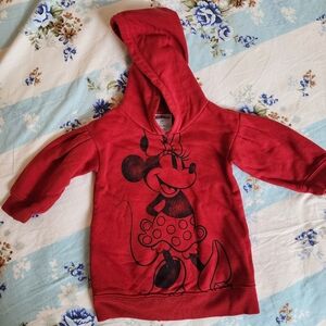 Red Kids Hoodie with Cartoon Print